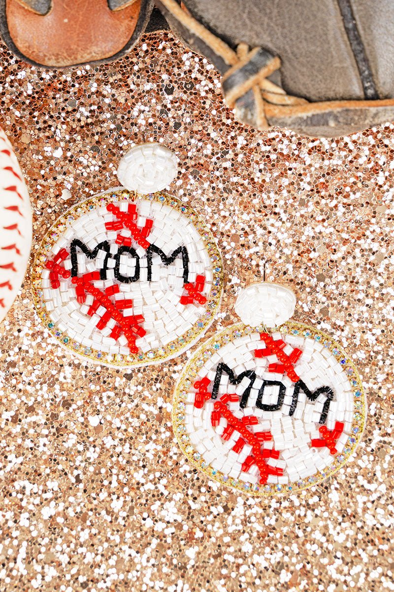 Baseball clearance mom earrings