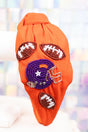 Fall Means Football Purple and Orange Seed Bead Knotted Headband - Wholesale Accessory Market