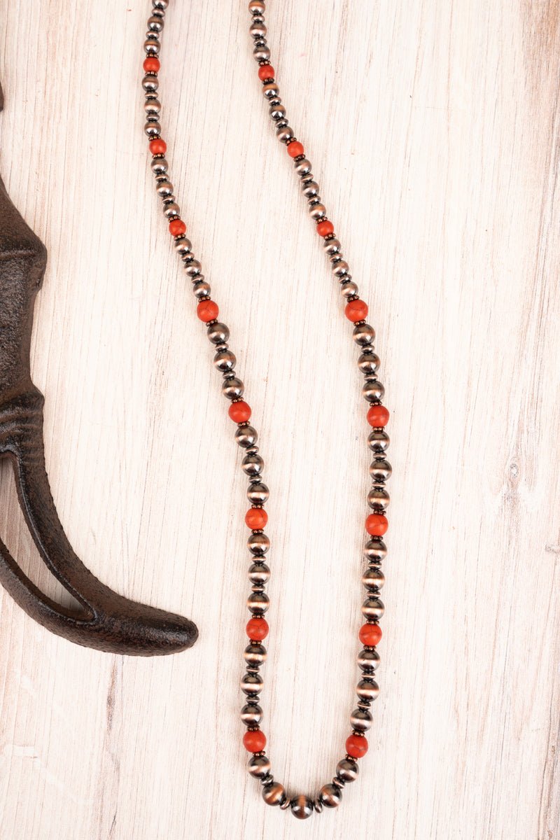 Junction City Burnt Orange and Coppertone Necklace - Wholesale Accessory Market