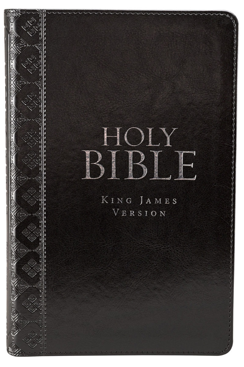 Black LuxLeather Deluxe Gift KJV Bible with Thumb Index - Wholesale Accessory Market