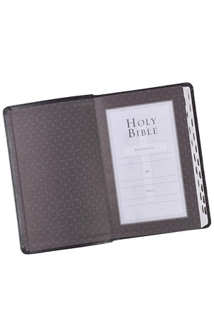 Black LuxLeather Deluxe Gift KJV Bible with Thumb Index - Wholesale Accessory Market