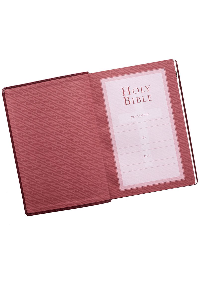 Burgundy LuxLeather Super Giant Print KJV Bible with Thumb Index - Wholesale Accessory Market