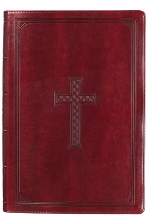 Burgundy LuxLeather Super Giant Print KJV Bible with Thumb Index - Wholesale Accessory Market