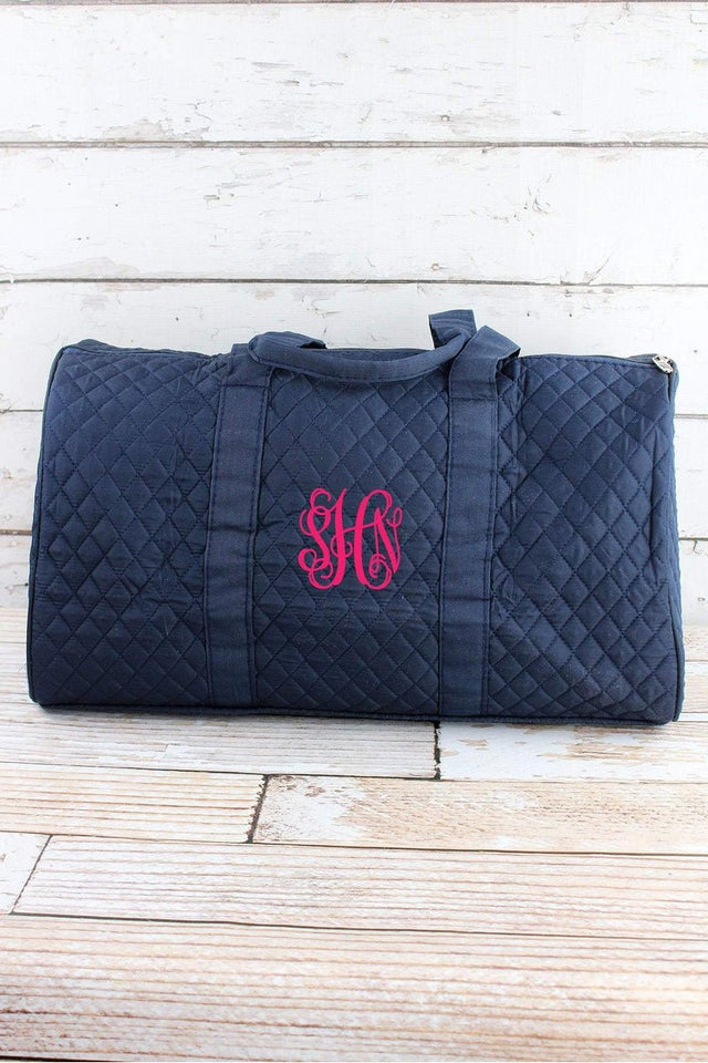 NGIL Navy Quilted Duffle Bag 21" - Wholesale Accessory Market