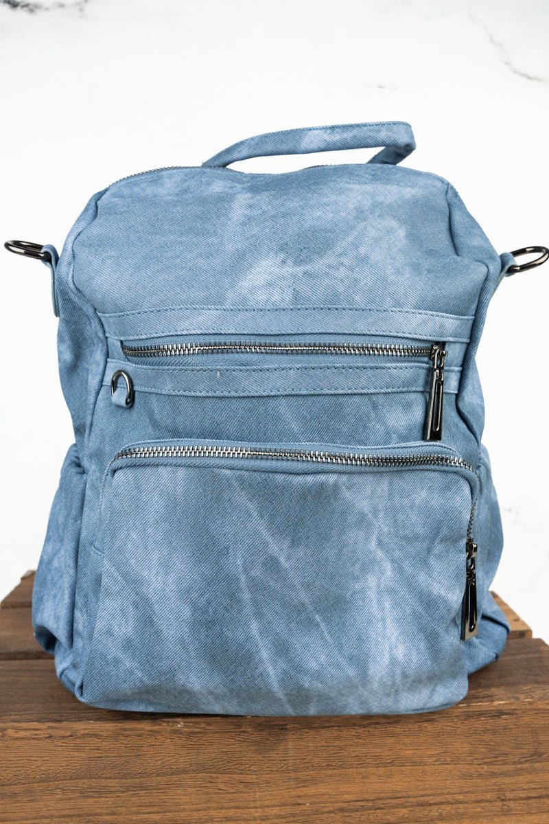 Denim Blue Mini Backpack