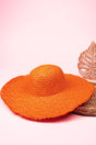 Sun-Soaked Summer Orange Straw Hat - Wholesale Accessory Market