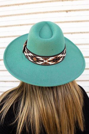 Copper Mesa Felt Hat, Turquoise - Wholesale Accessory Market