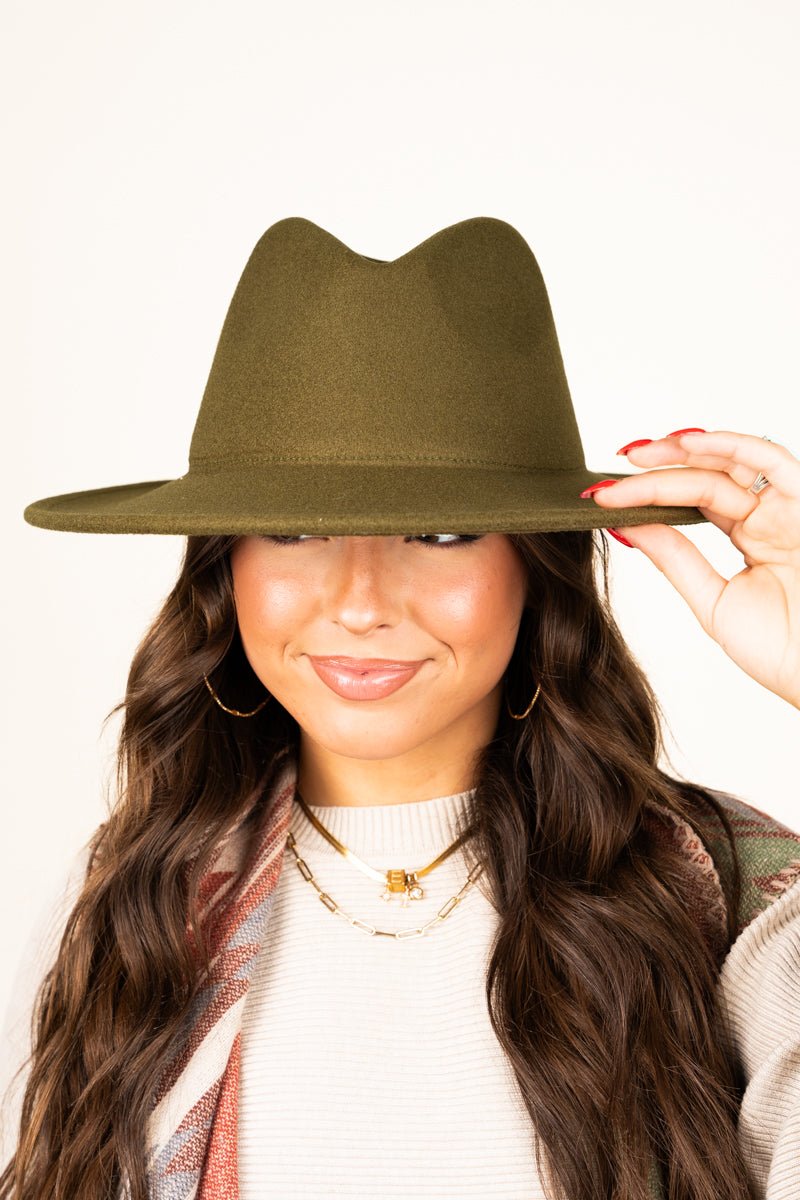 Down From Dover Felt Hat, Olive - Wholesale Accessory Market