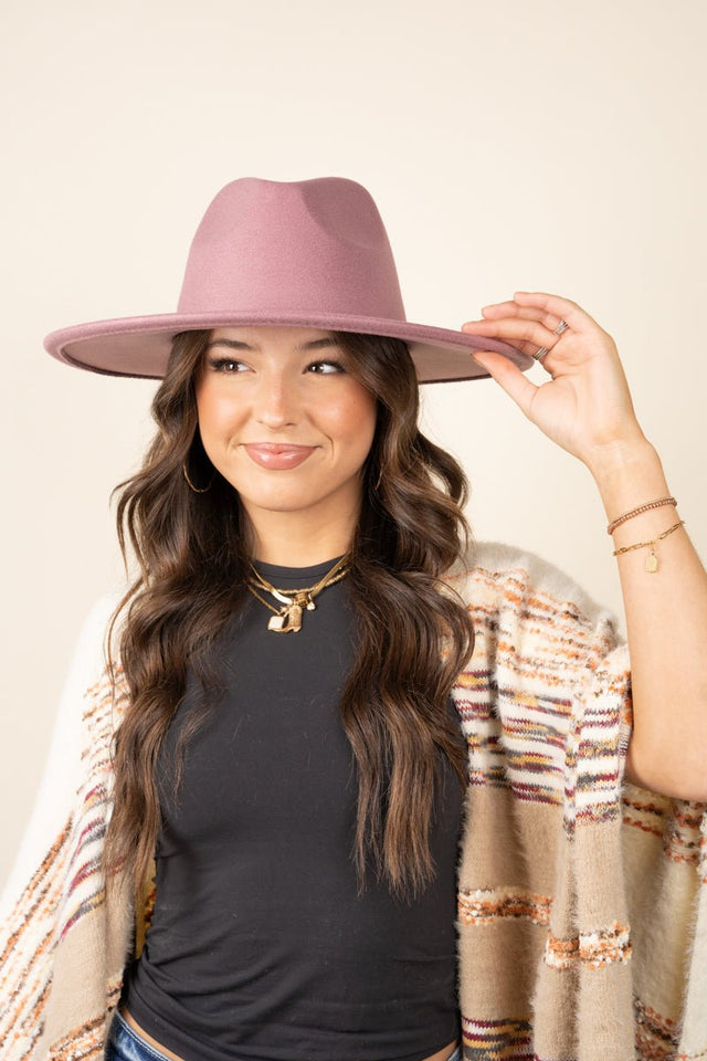 Desperado Felt Hat, Deep Pink - Wholesale Accessory Market