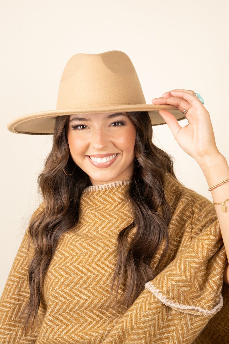 Desperado Felt Hat, Taupe - Wholesale Accessory Market