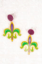 Mardi Gras Memories Goldtone Earrings - Wholesale Accessory Market