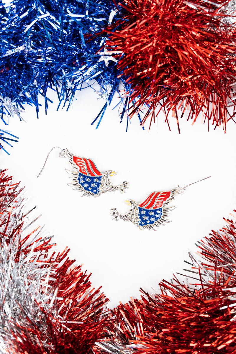 American Flag Eagle Earrings - Wholesale Accessory Market