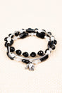 The Ellie Black Beaded Bracelet Set - Wholesale Accessory Market