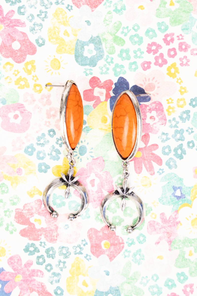 SALE! Orange Lucy Dangle Earrings - Wholesale Accessory Market