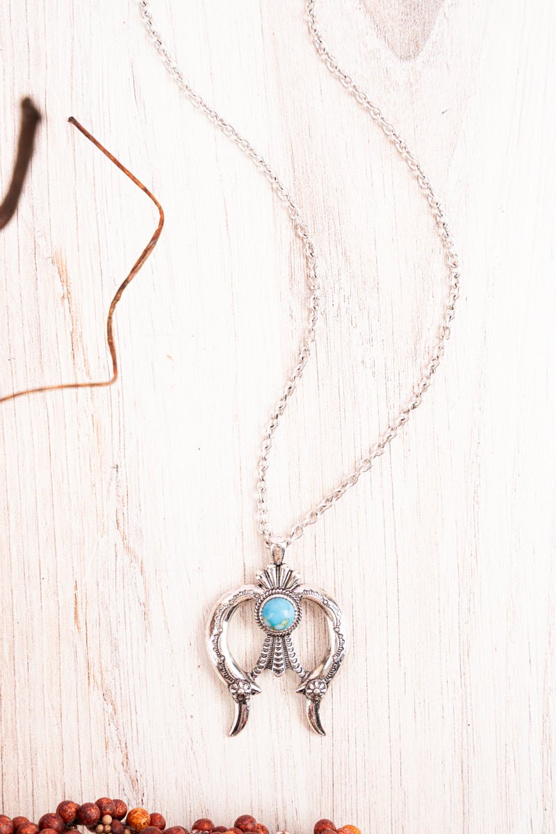 50% OFF! Turquoise New Hoope Silvertone Necklace - Wholesale Accessory Market