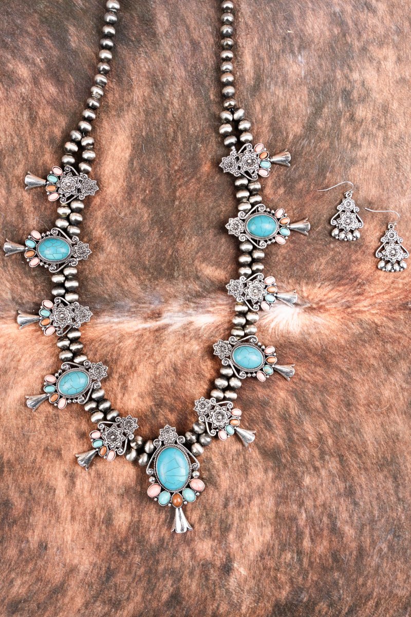 Zuni Squash Blossom Necklace Set Effie C – Jewelry Native American