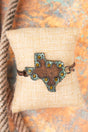 SALE! Topaz Crystal Accented Worn Patina Coppertone Texas Bracelet - Wholesale Accessory Market