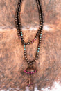 SALE! Layered Copper Navajo Inspired Pearl Single Squash Blossom Necklace - Wholesale Accessory Market