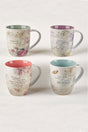 Floral Inspirations 4 Piece Mug Set - Wholesale Accessory Market