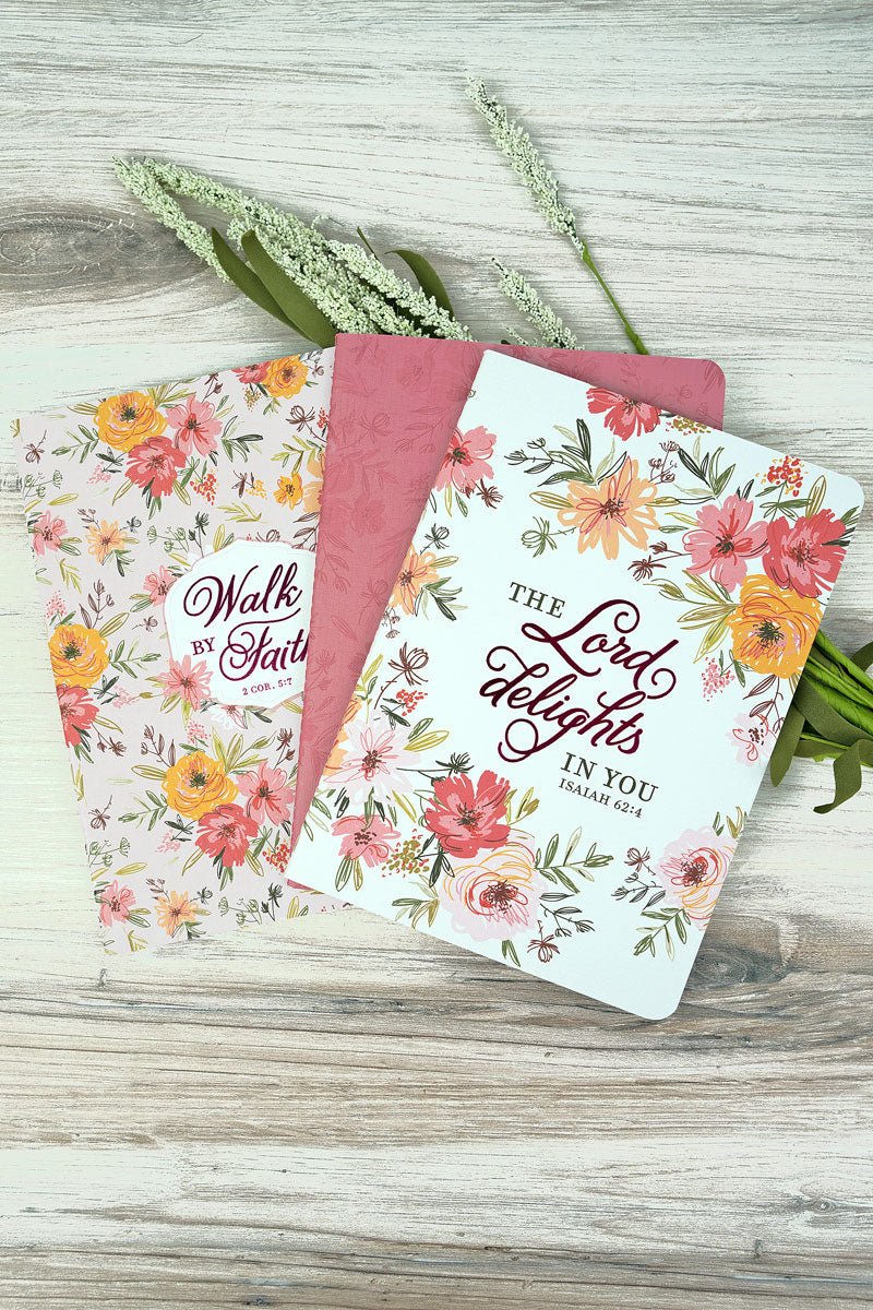 Set of 3 Walk By Faith Notebooks - Wholesale Accessory Market