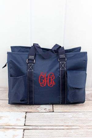 NGIL Scrub Life Navy Utility Tote with Navy Trim - Wholesale Accessory Market