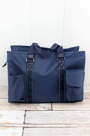 NGIL Scrub Life Navy Utility Tote with Navy Trim - Wholesale Accessory Market