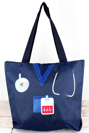 NGIL Scrub Life Navy Tote Bag - Wholesale Accessory Market