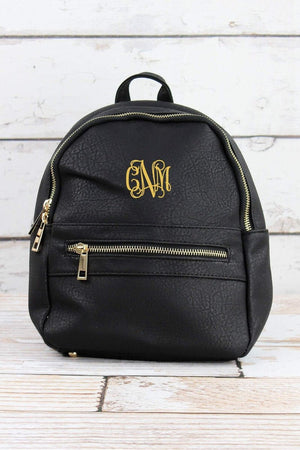 NGIL Black Faux Leather Small Backpack - Wholesale Accessory Market