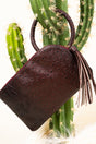 NGIL Wine Faux Ostrich Bangle Clutch - Wholesale Accessory Market