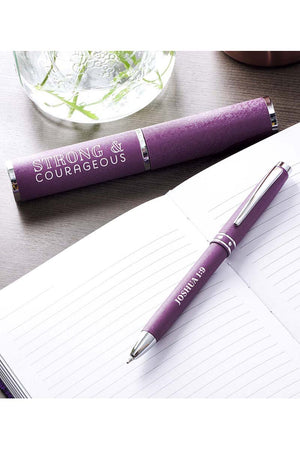 Joshua 1:9 'Strong & Courageous' Pen In Gift Case - Wholesale Accessory Market