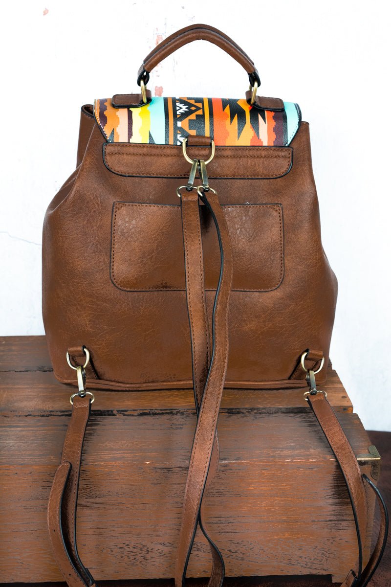 35% OFF! Desert Dusk Faux Leather Satchel Backpack - Wholesale Accessory Market