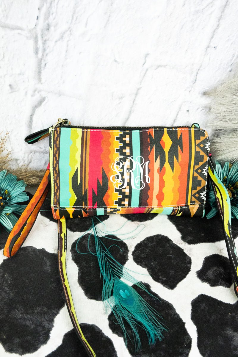 Serape Leather Fringe Crossbody from American Darling