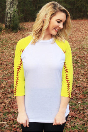 Yellow Baseball Tee 