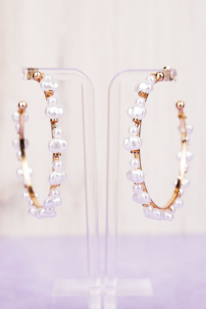 Crystal avenue store hoop earrings