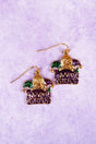 Crystal Avenue Festive Glitter Mardi Gras Earrings - Wholesale Accessory Market