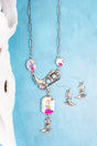 TIPI Iridescent Crystal & Turquiose Brisco Boots Necklace and Earring Set - Wholesale Accessory Market