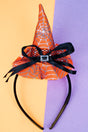 Broom Hair Don't Care Orange Witch's Hat Headband - Wholesale Accessory Market