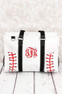 NGIL Baseball Laces Utility Tote with Black Trim - Wholesale Accessory Market