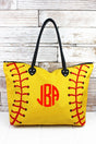 NGIL Softball Laces Large Shoulder Tote - Wholesale Accessory Market