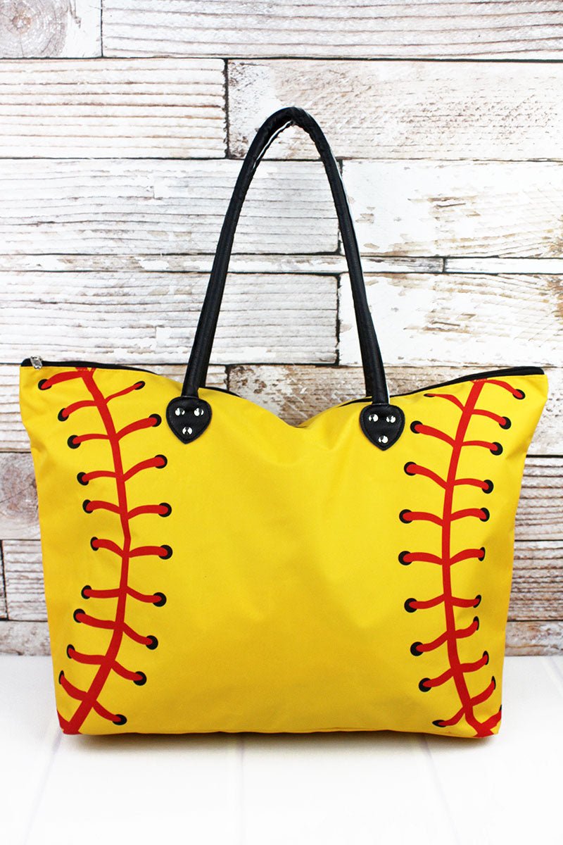 NGIL Softball Laces Large Shoulder Tote - Wholesale Accessory Market