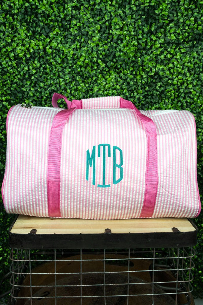 Monogrammed Quilted Duffel Bag