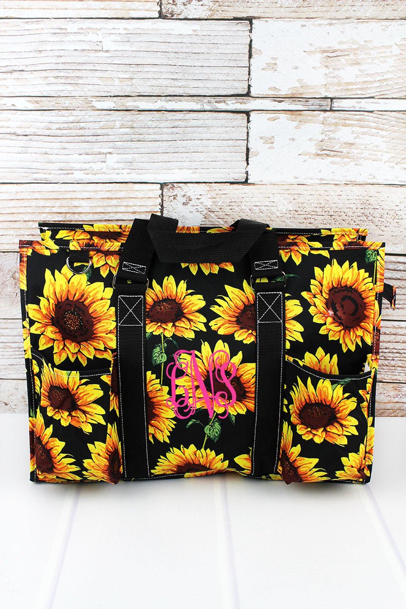 Sunflower with Black Trim Large Organizer Tote Wholesale