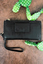 NGIL Black Faux Leather Wristlet Wallet - Wholesale Accessory Market