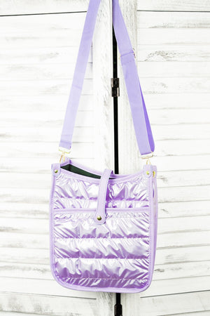 Kennedy Puffy Lavender Crossbody Tablet Bag - Wholesale Accessory Market