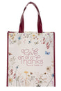 Give Thanks Topsy-Turvy Wildflower Tote Bag - Wholesale Accessory Market