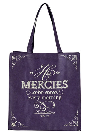 His Mercies Are New Amethyst Tote Bag - Wholesale Accessory Market