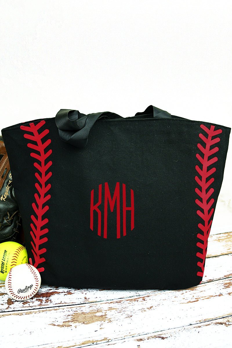 25% OFF! Black Baseball Laces Tote Bag - Wholesale Accessory Market