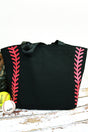 25% OFF! Black Baseball Laces Tote Bag - Wholesale Accessory Market