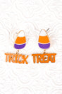 Candy Corn Trick Or Treat Earrings - Wholesale Accessory Market