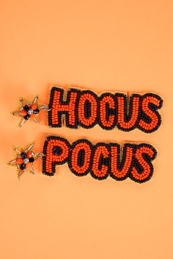 Orange 'Hocus Pocus' Seed Bead Earrings | Wholesale Accessory Market